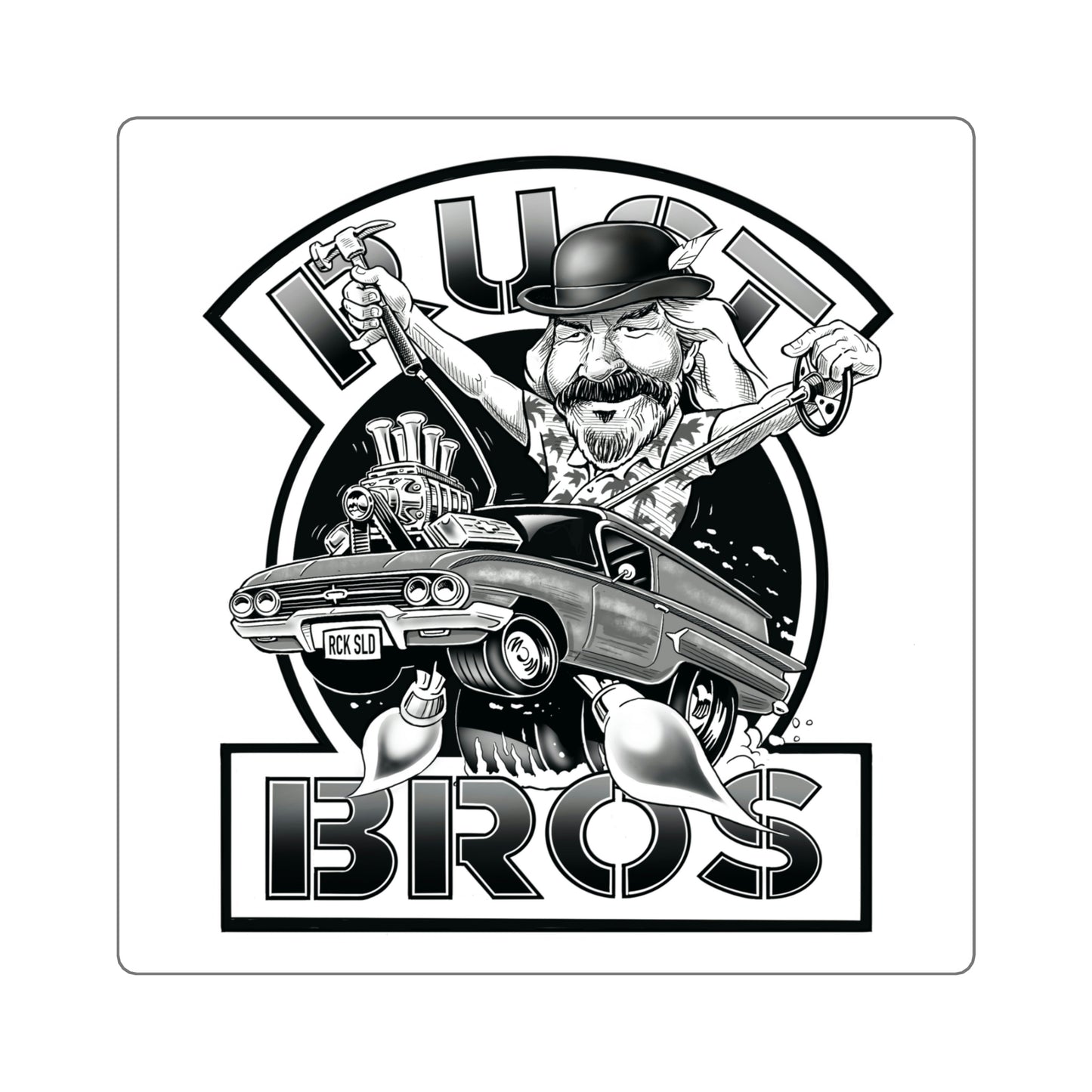 Rust Bros - Blair Smith Square Stickers